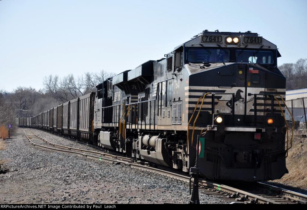 Loaded coke train rolls north